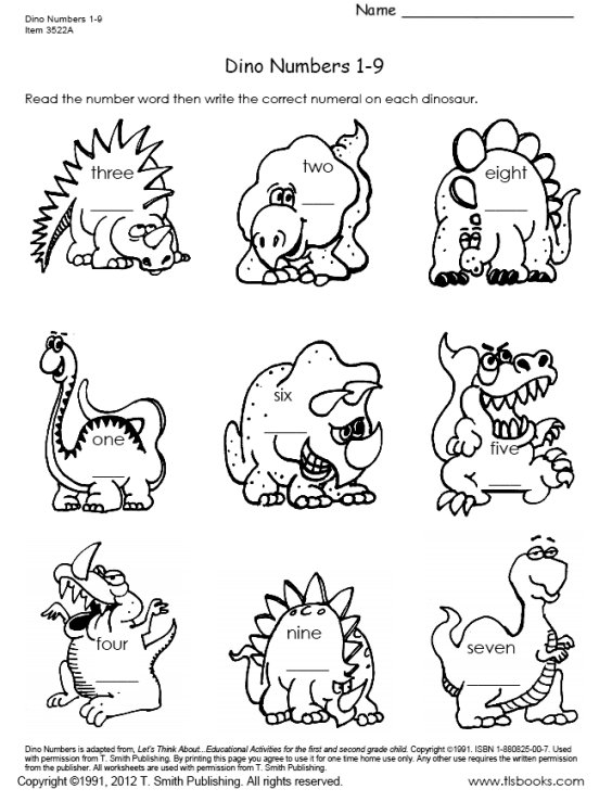 13 Dinosaur Math Worksheets Worksheeto