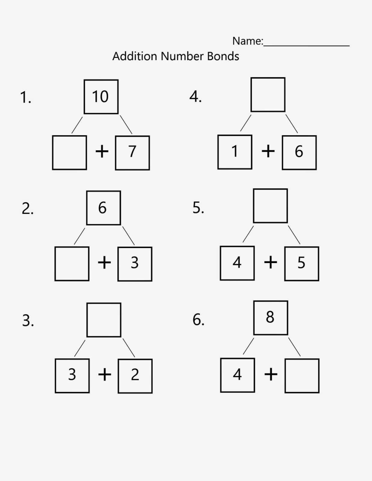 14 Best Images Of Number Bonds Worksheets Worksheeto