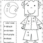 1st Grade Math Coloring Worksheets Halloween Carol Jone s Addition