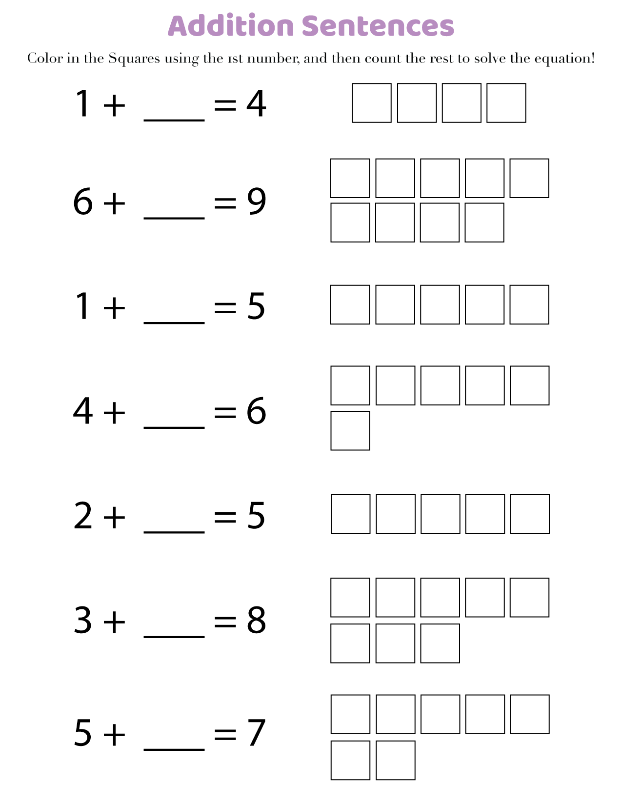 1st Grade Math Printerfriendly