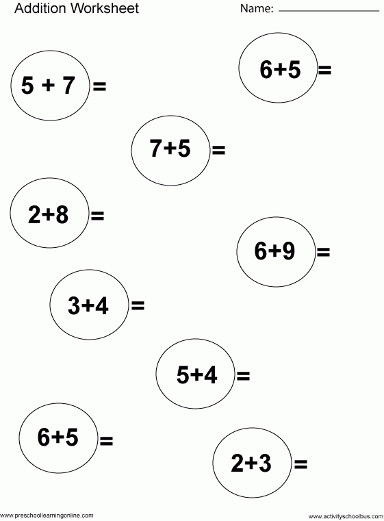 1st Grade Math Worksheet Generator