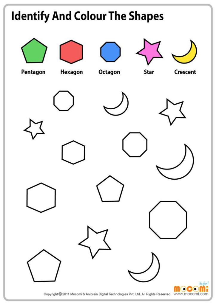 1st Grade Shapes Worksheets Color Worksheets For Preschool Shapes 