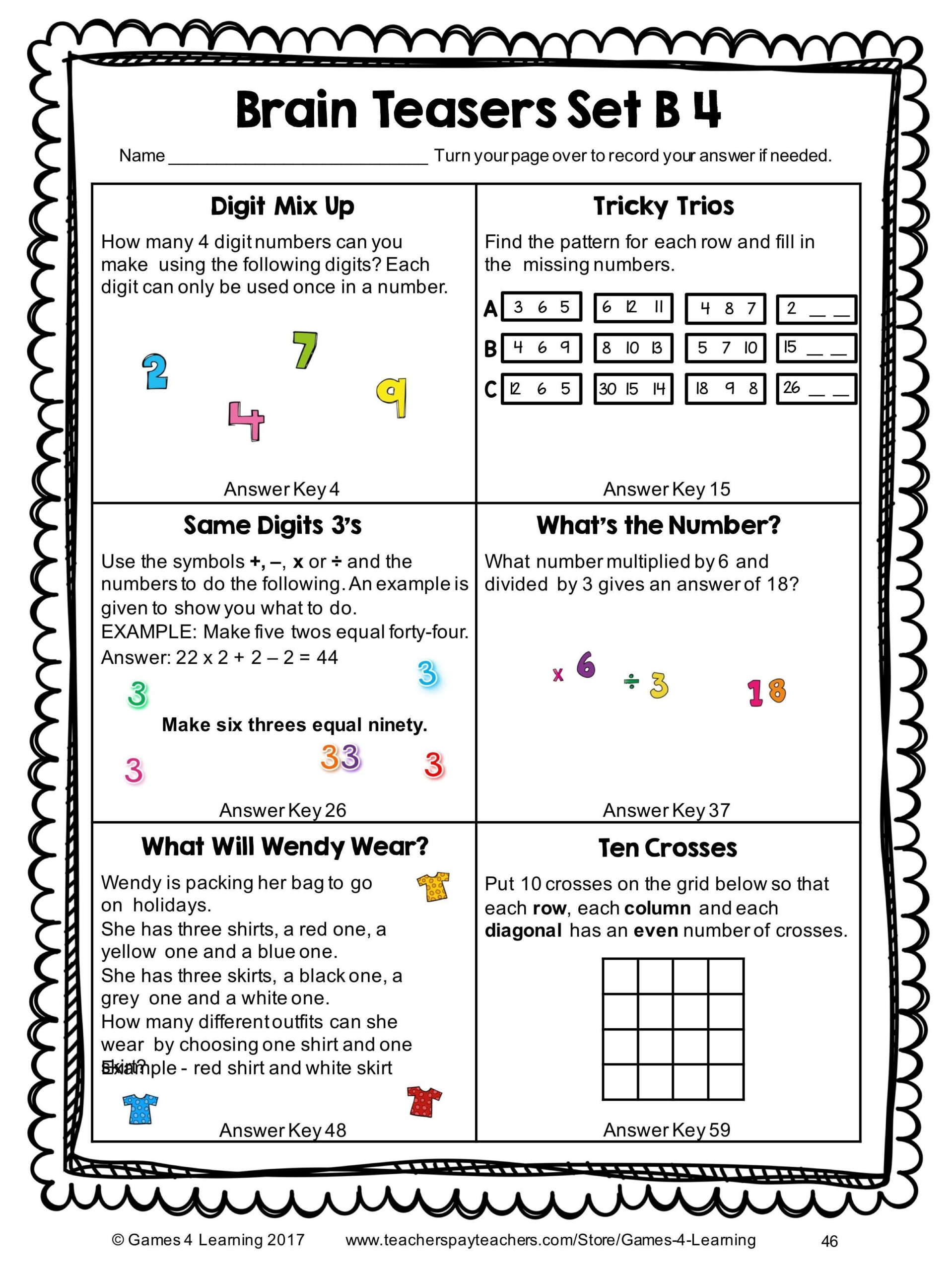 20 Math Puzzles To Engage Your Students Prodigy Printable Math 