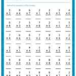 5 Minutes Drill Free Printable Multiplication Worksheet For