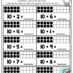 Adding To 10 Worksheets Kindergarten Kathlyn Jone s English Worksheets