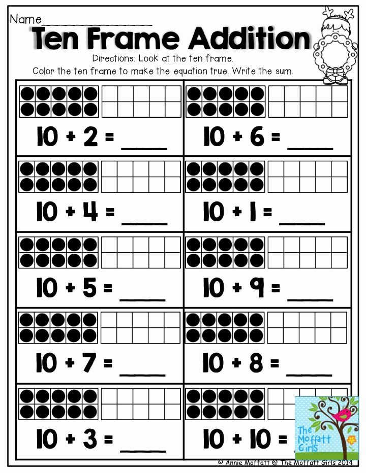 Adding To 10 Worksheets Kindergarten Kathlyn Jone s English Worksheets