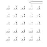 Addition 1 Minute Drill 10 Math Worksheets With Answers pdf Year 1 2