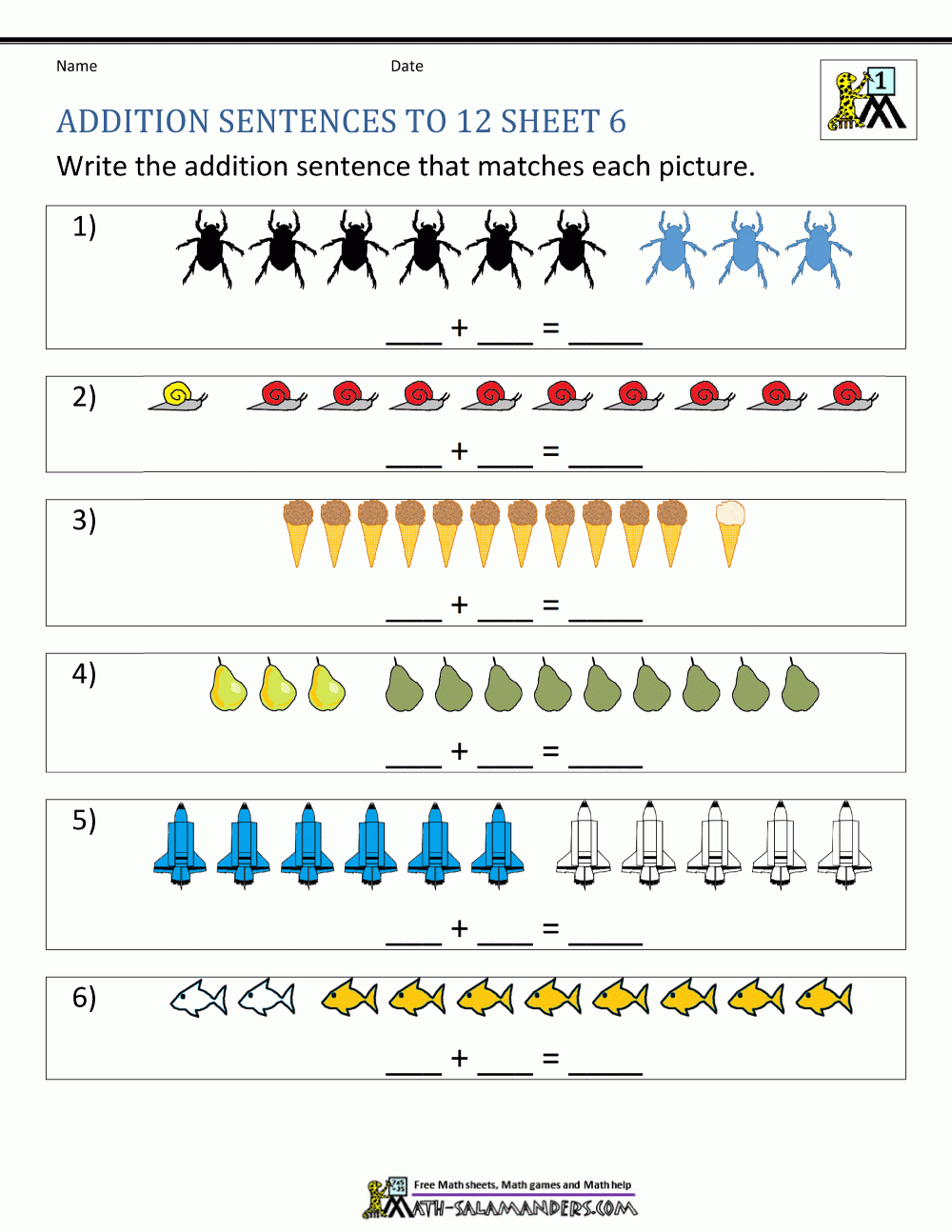 Addition Facts To 20 Worksheets Free Printable Addition Sheets 