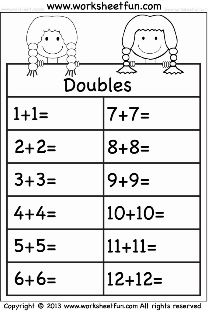 Addition Worksheets 1 10 Kindergarten Times Tables Worksheets Math 