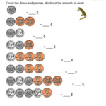 Counting money worksheet dimes and pennies 1 gif 1 000 1 294 Pixels