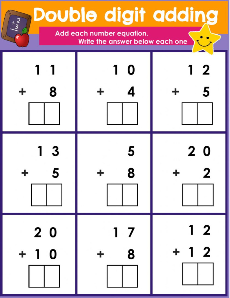 Double Digit Addition Worksheet Pack Have Fun Teaching Double Digit 