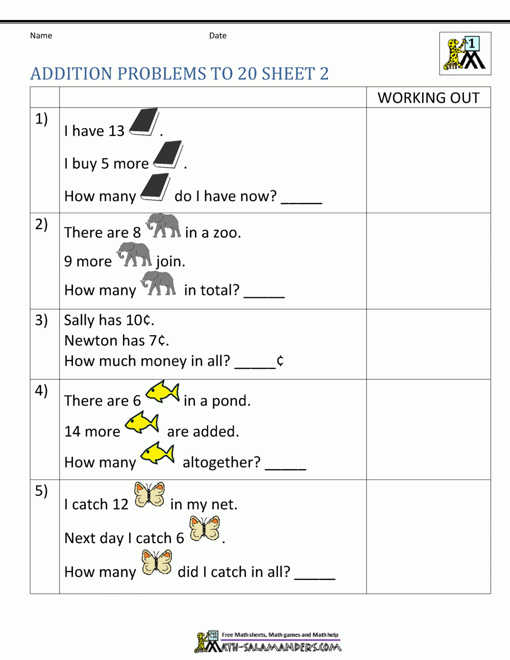 Download Addition Worksheets For Grade 2 With Pictures Pdf Gif