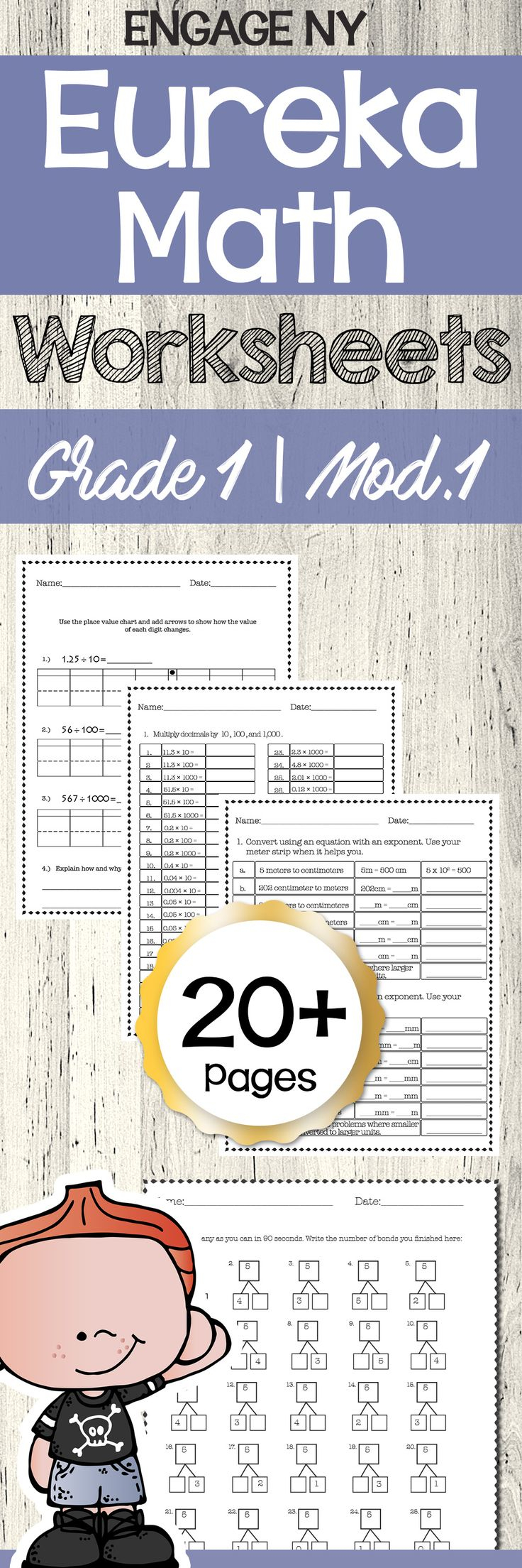 Eureka Math Engage NY 1st Grade Extra Worksheets MODULE 1