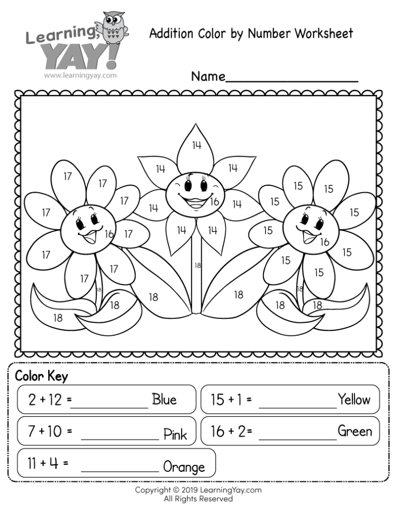 First Grade Math Coloring Worksheets 1st Grade Kidsworksheetfun Free 