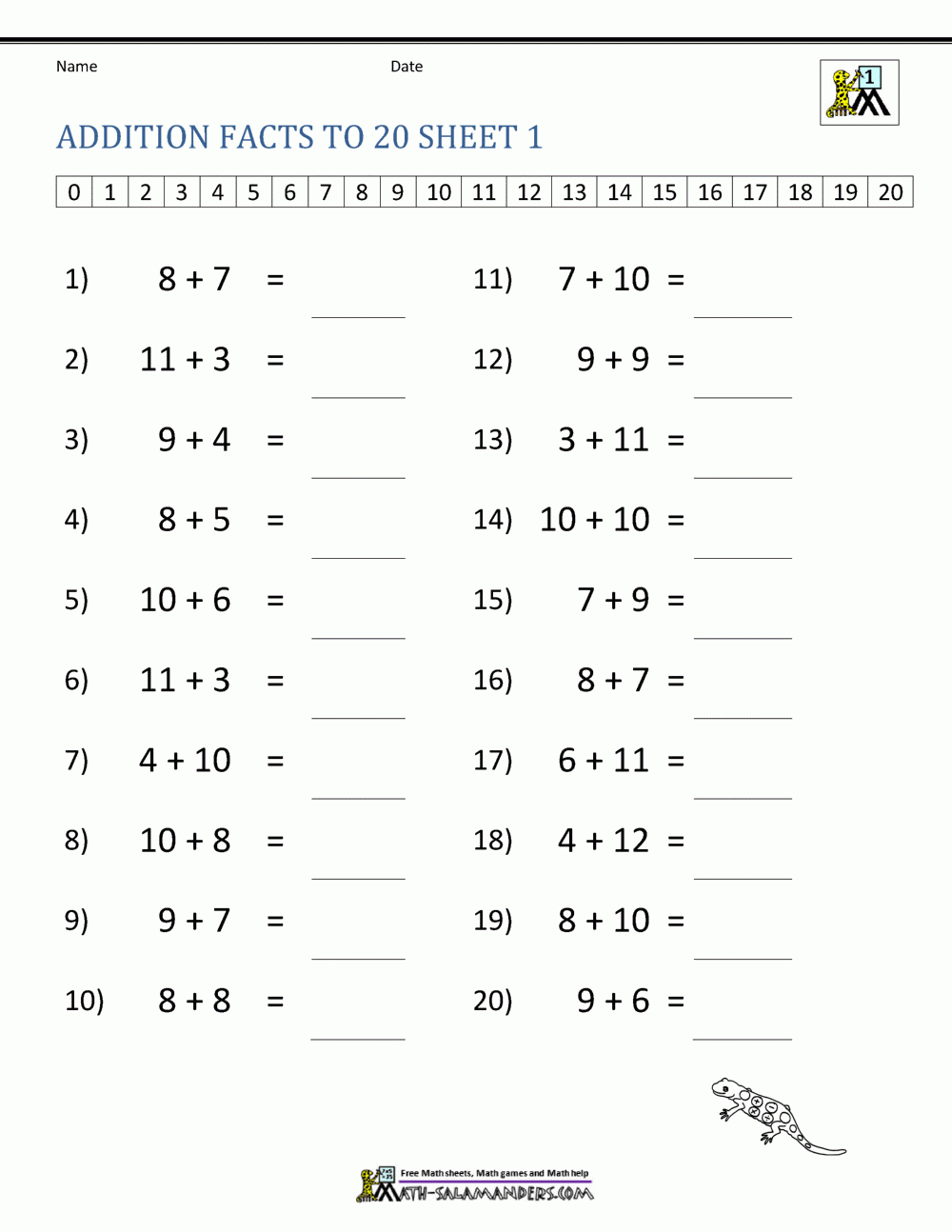 Free Printable 1st Grade Math Worksheets Addition In Pdf Addition 