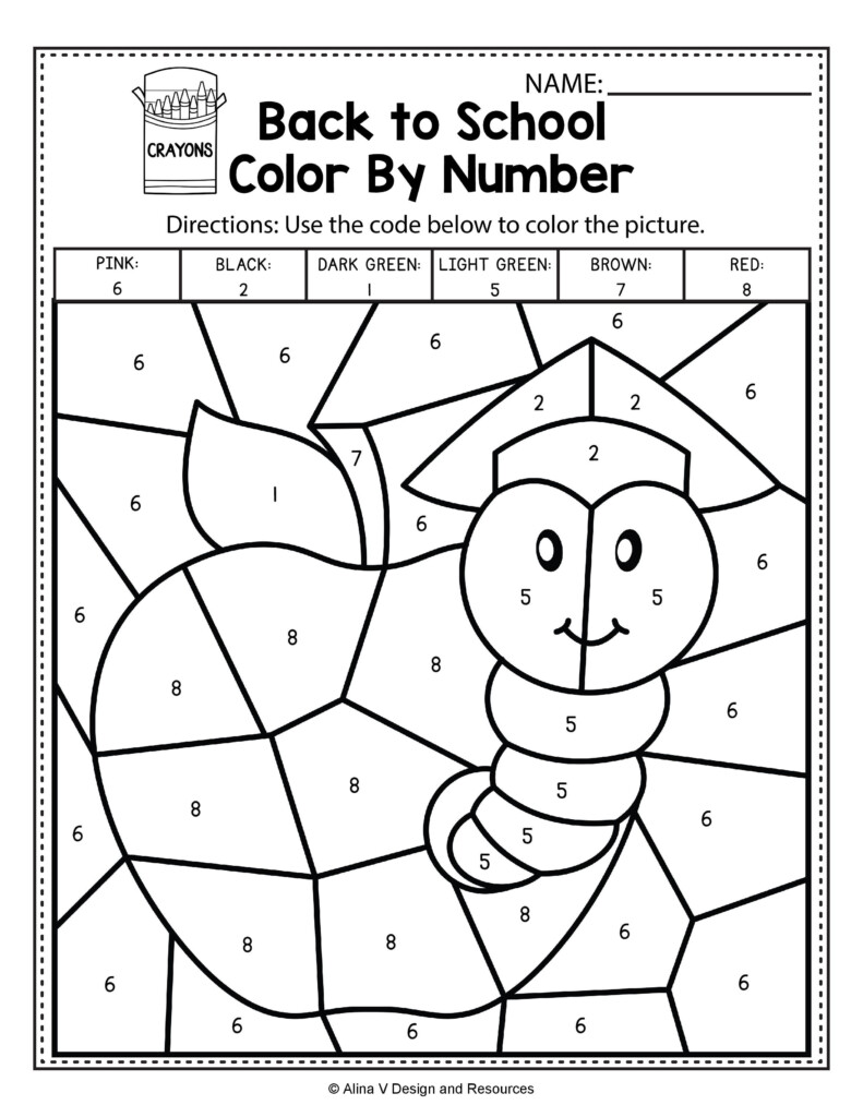 Free Printable Color By Number For First Grade Printable Word Searches