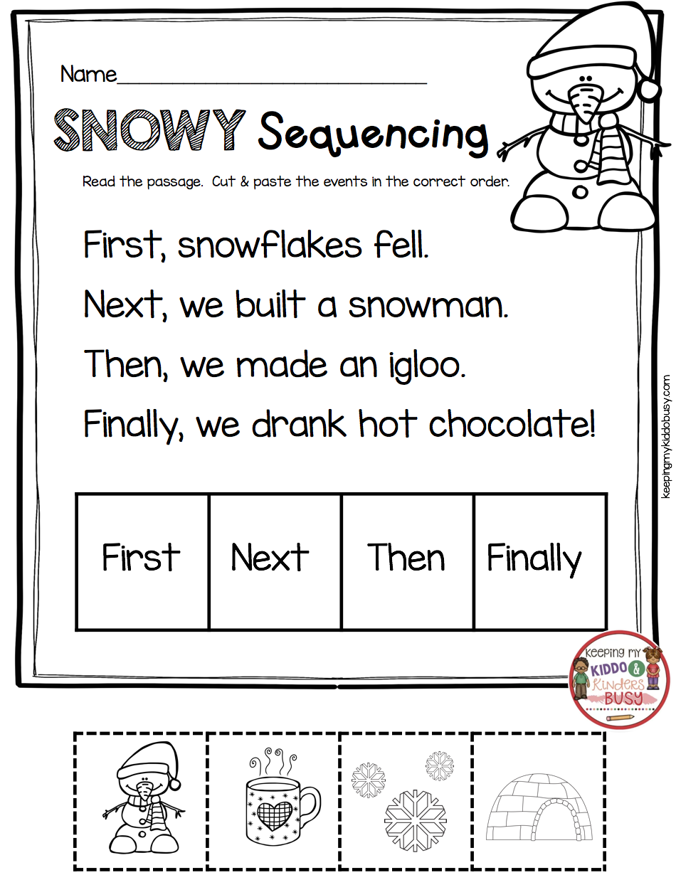 January No Prep Math Literacy Pack FREEBIES In 2020 Sequencing