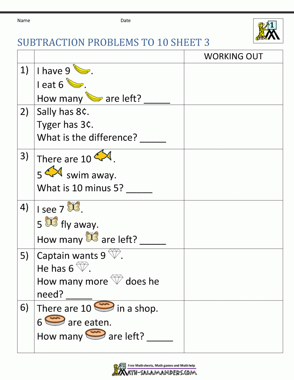 Kindergarten Math Word Problem Kindergarten