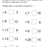 Math Worksheets For Grade 1 Greater Than Less Than Roger Brent s 5th