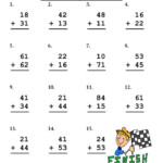 Math Worksheets Resources Tmath Math Addition Worksheets Double Digit