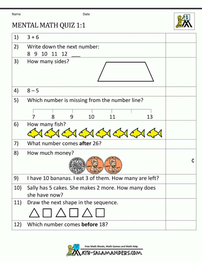 Maths Worksheets For Grade 1 Addition Maths Worksheets For Grade 1 