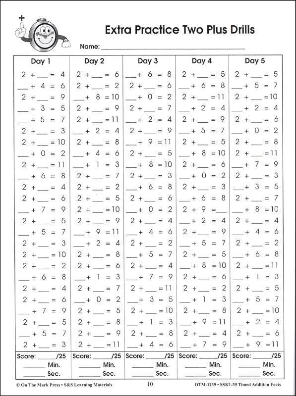 Multiplication Worksheets 100 Problems Timed Tests