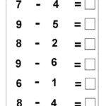 Simple Subtraction Worksheets 1 Kindergarten Math Subtraction With