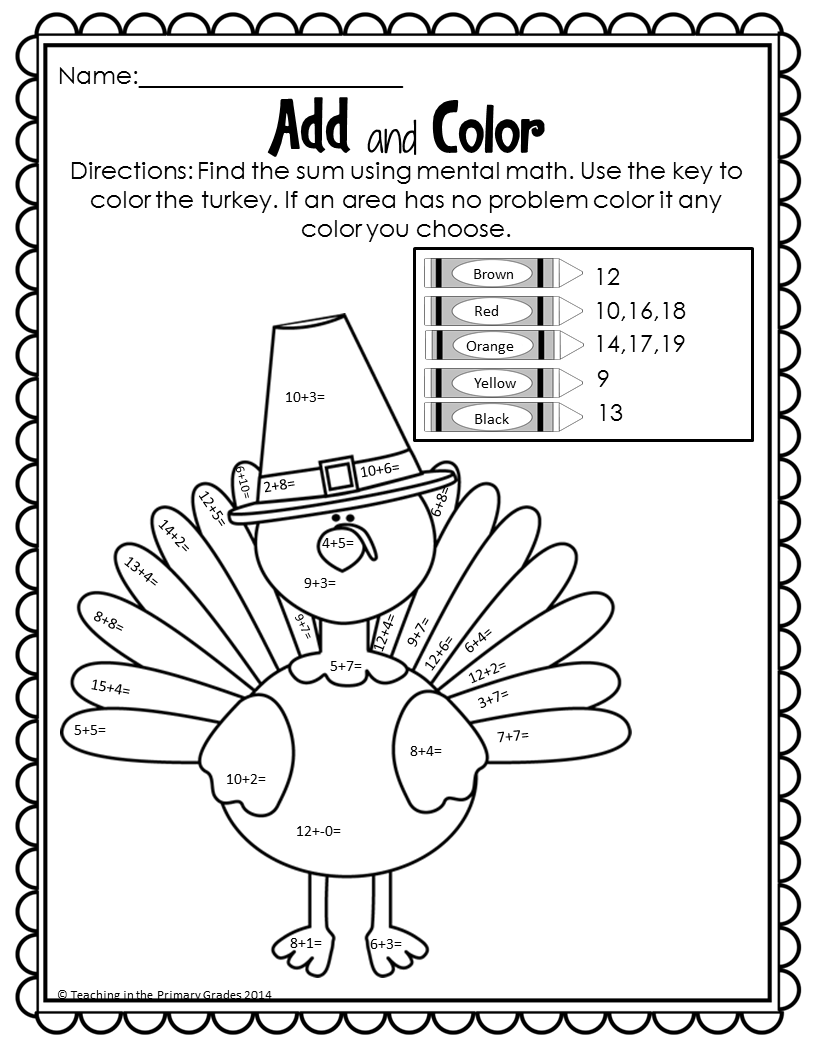 Thanksgiving First Grade Activities Your First Graders Will Love To 