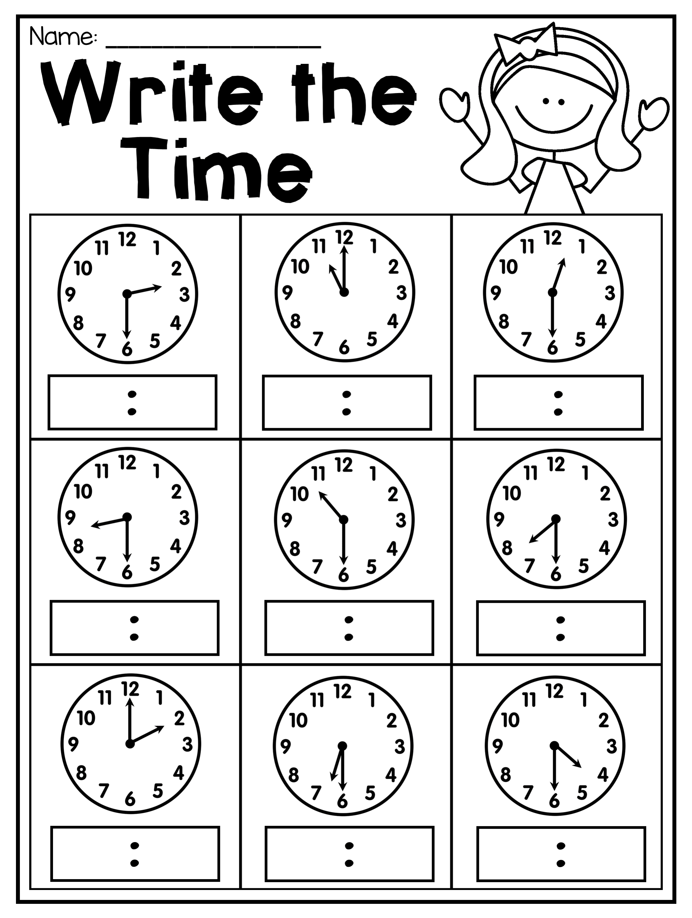 Time Telling Worksheets For 1St Grade Kamberlawgroup