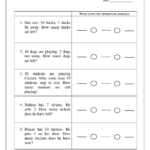 Word Problem For Kindergarten Kindergarten