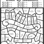 Worksheet Coloring Pages Color Double Digit Multiplication Math