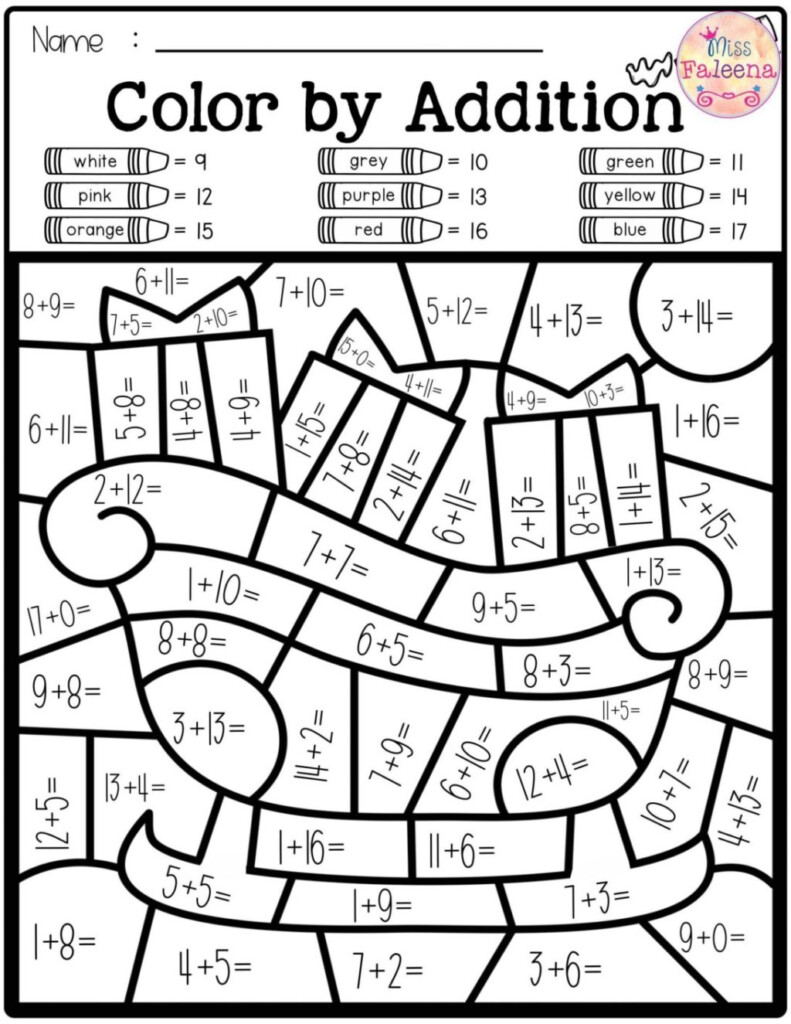 Worksheet Coloring Pages Color Double Digit Multiplication Math 