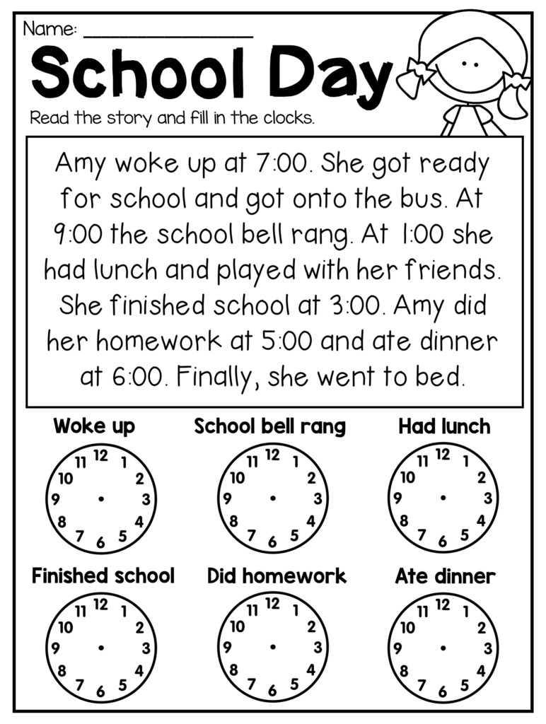 10 First Grade Time Worksheets