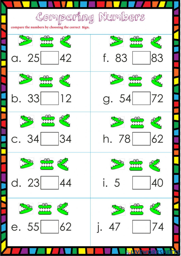 1st Grade Comparing Numbers Ordering Numbers Worksheets Printable K5 