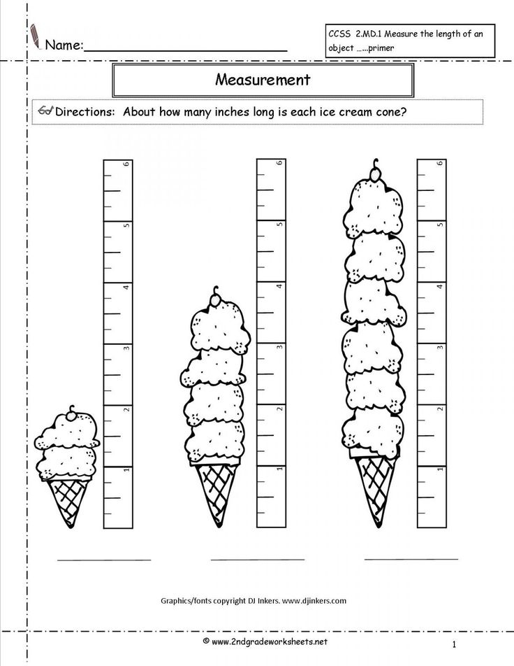 1st Grade Measurement Worksheets Measurement Worksheets Kindergarten 