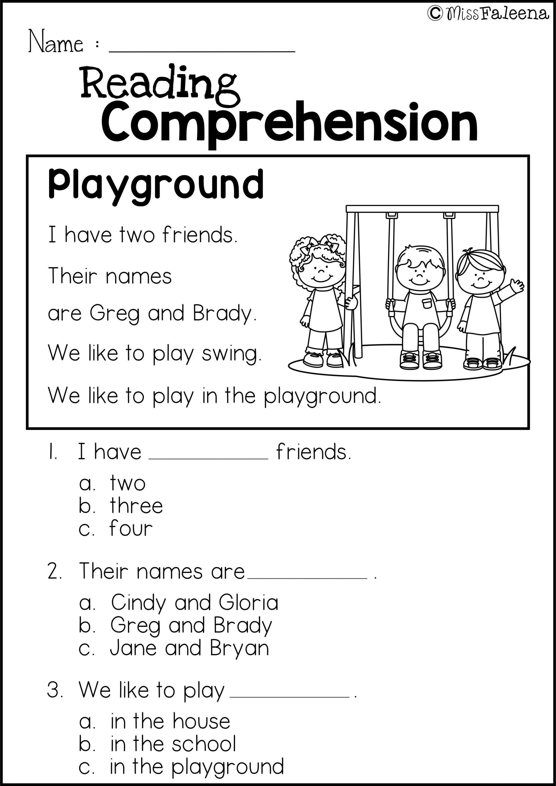 1st Grade Reading Comprehension Worksheets For Free Math Db Excelcom 