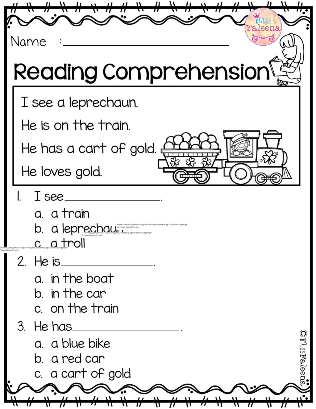 1st Grade Reading Comprehension Worksheets Multiple Choice Pdf Times 