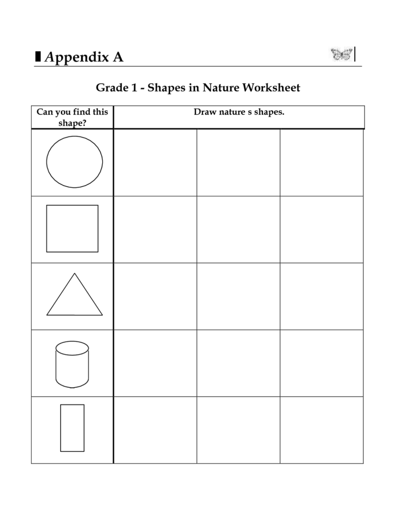 1St Grade Shapes Worksheets Math Worksheet For Kids 1st Grade 