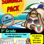 1st Grade Summer Packet Of Mini Math Mysteries Printable Digital