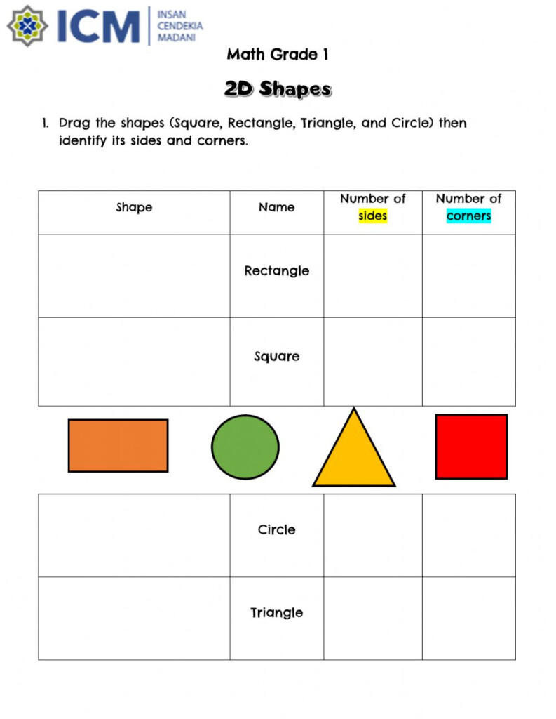 2d Shape Names Worksheet Shapes Worksheets Shapes Naming 2d Shapes 