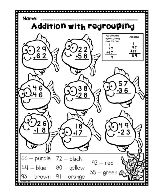 Addition With Regrouping Activities Worksheets Worksheet Hero