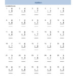 Addition Worksheets First Grade Activities Wscolordsgn Free Printable