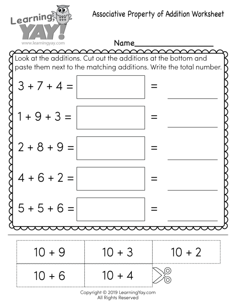 Associative Property Of Multiplication Worksheet 3rd Grade Times 