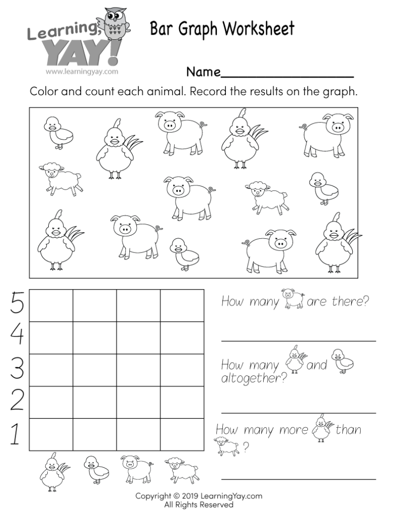 Bar Graphs Worksheets For Preschool And Kindergarten K5 Learning Bar 