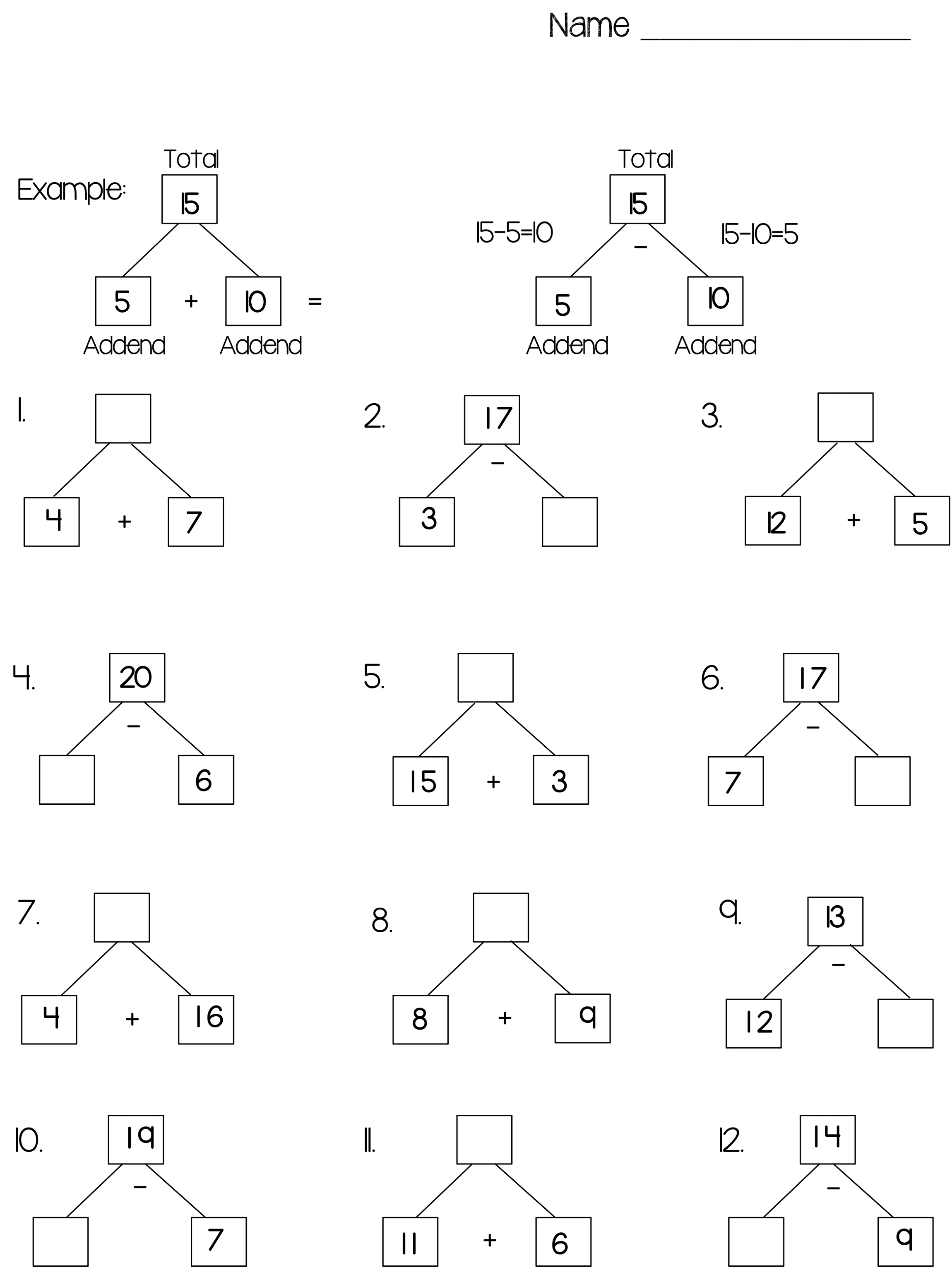 Commoncore Math Worksheet