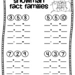 Fact Family Worksheets For First Grade Fact Family Worksheet Math