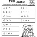 Fall Addition Kindergarten Reading Worksheets 1st Grade Math