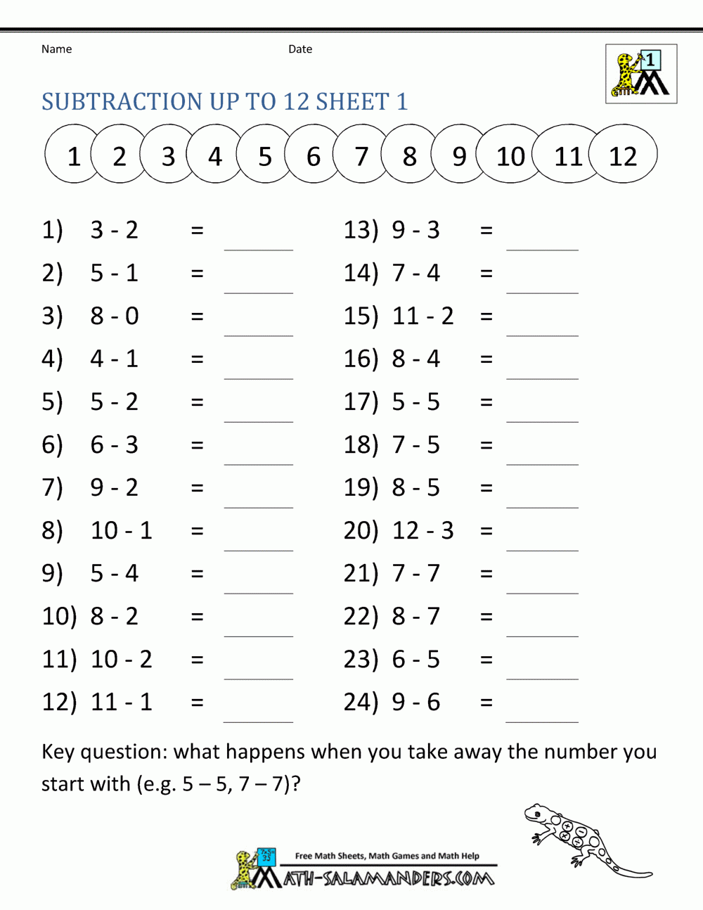 First Grade Addition And Subtraction Worksheet Darla Castonguay s