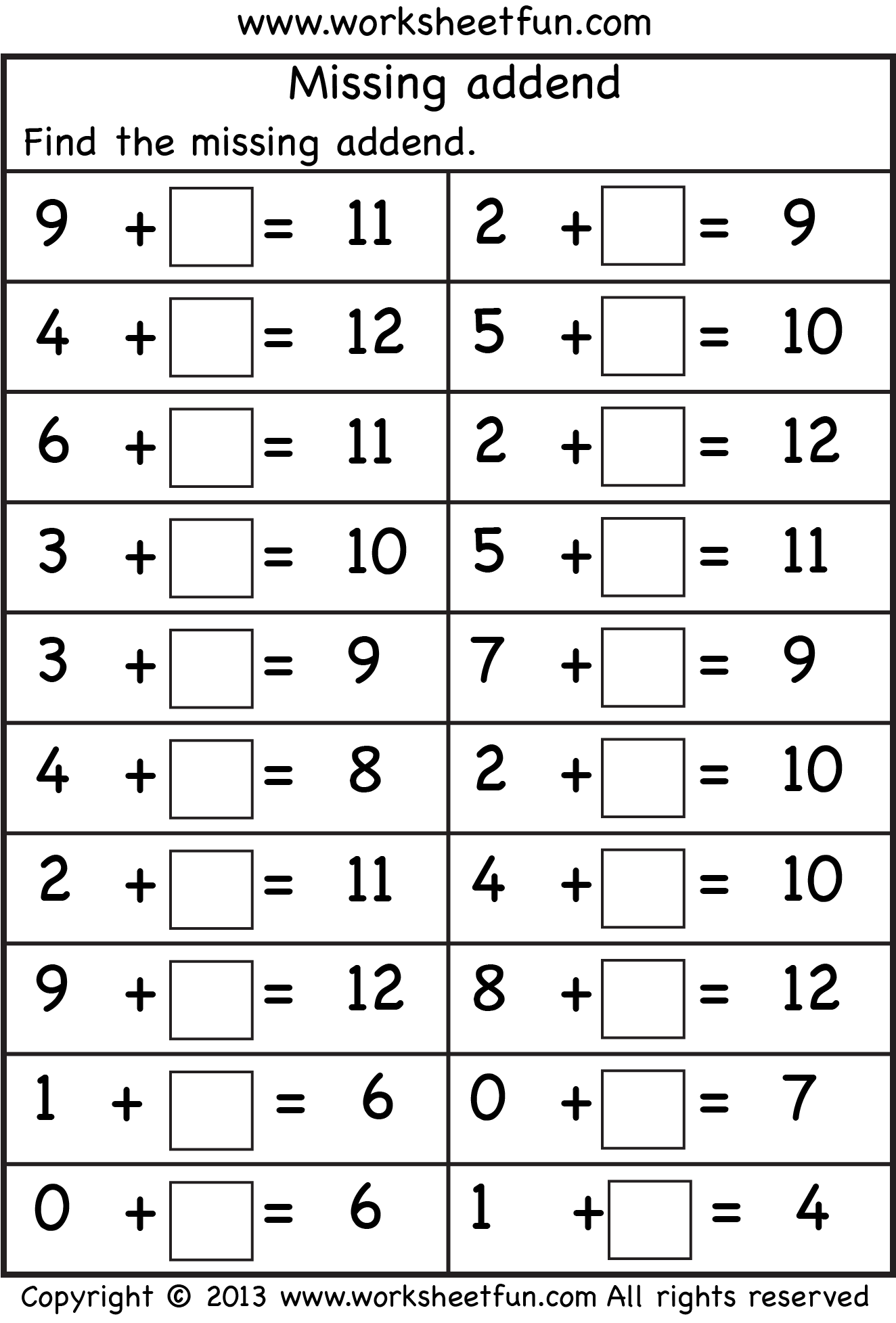 First Grade Math Worksheets First Grade Math Math Worksheets