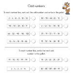 First Grade Math Worksheets Odd Numbers 1st Grade Worksheets First